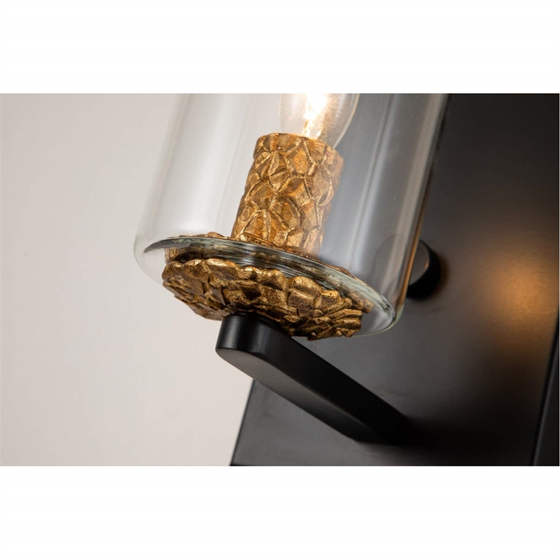 Lucas McKearn Bolivar 1-light Metal Bath Vanity Light in Matte Black