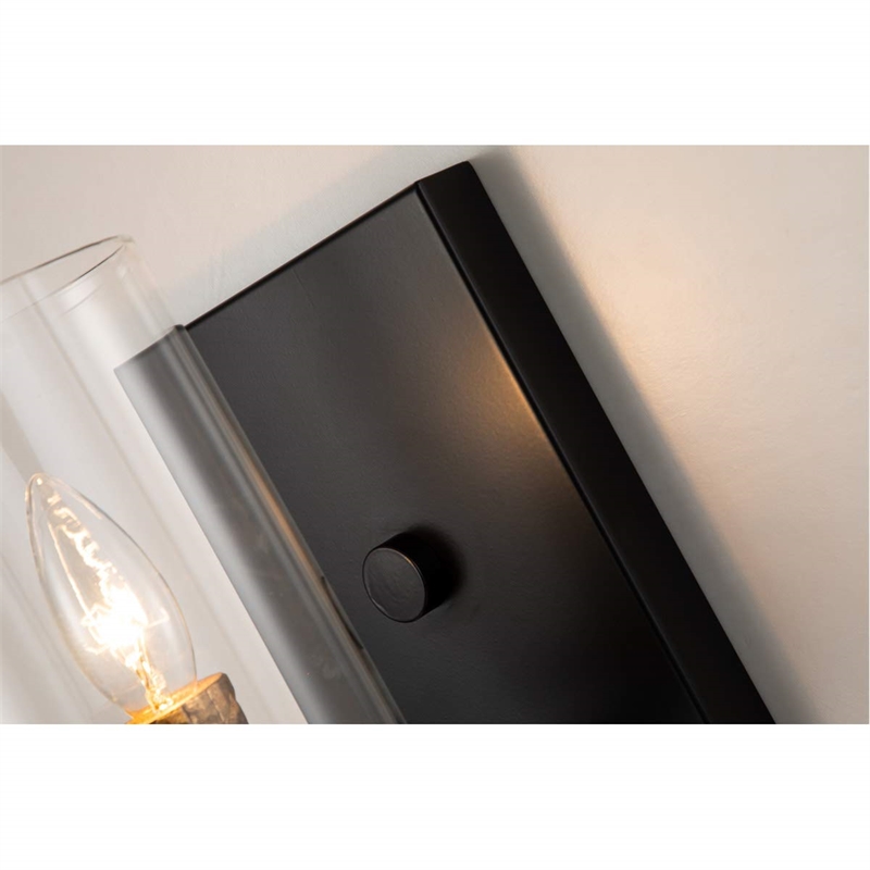 Lucas McKearn Bolivar 1-light Metal Bath Vanity Light in Matte Black