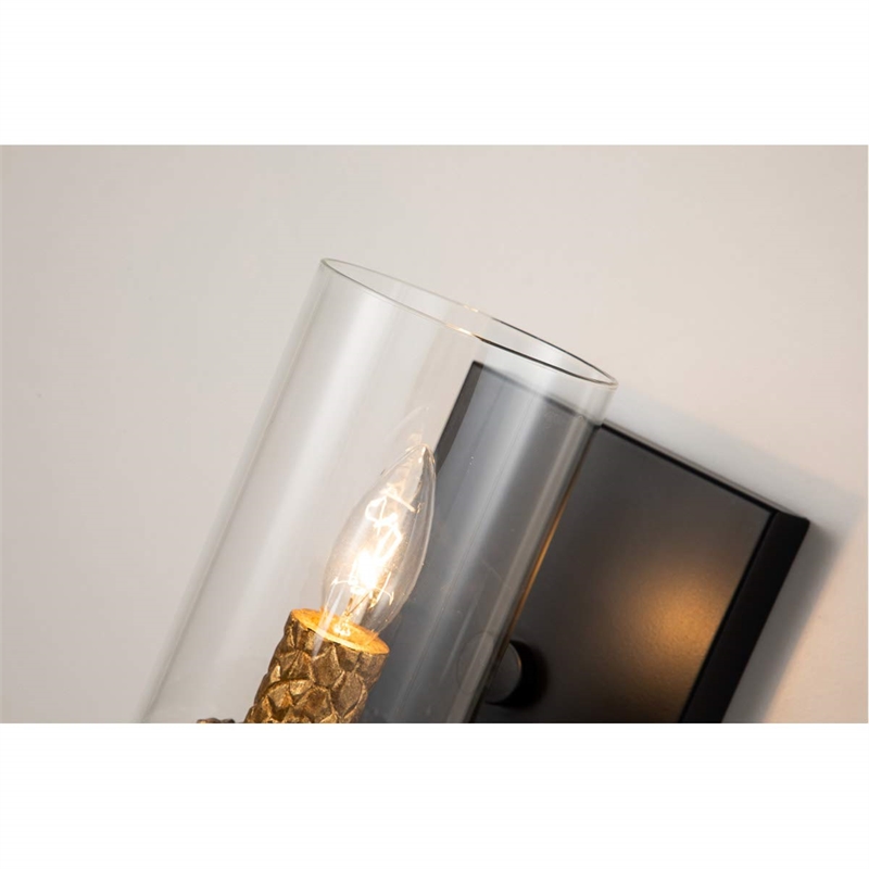 Lucas McKearn Bolivar 1-light Metal Bath Vanity Light in Matte Black