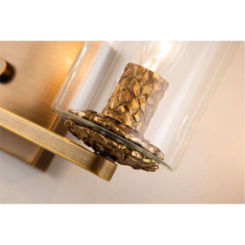 Lucas McKearn Bolivar 3-light Metal Bath Vanity Light in Antique Brass