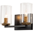 Lucas McKearn Bolivar 2-light Metal Bath Vanity Light in Matte Black