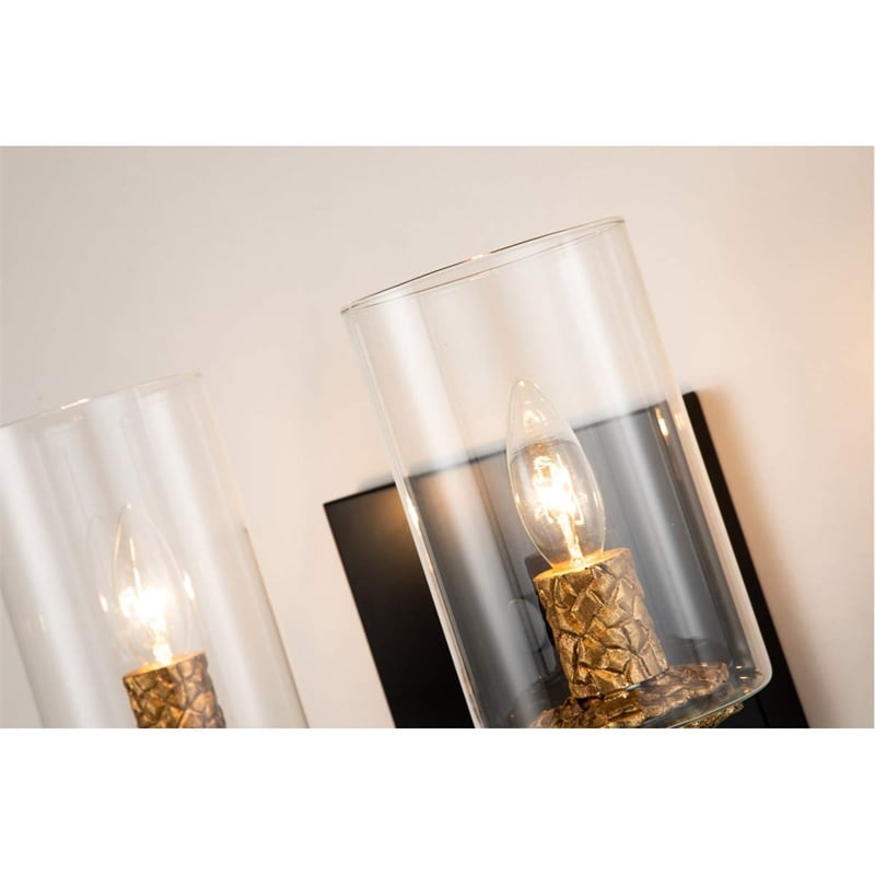 Lucas McKearn Bolivar 2-light Metal Bath Vanity Light in Matte Black