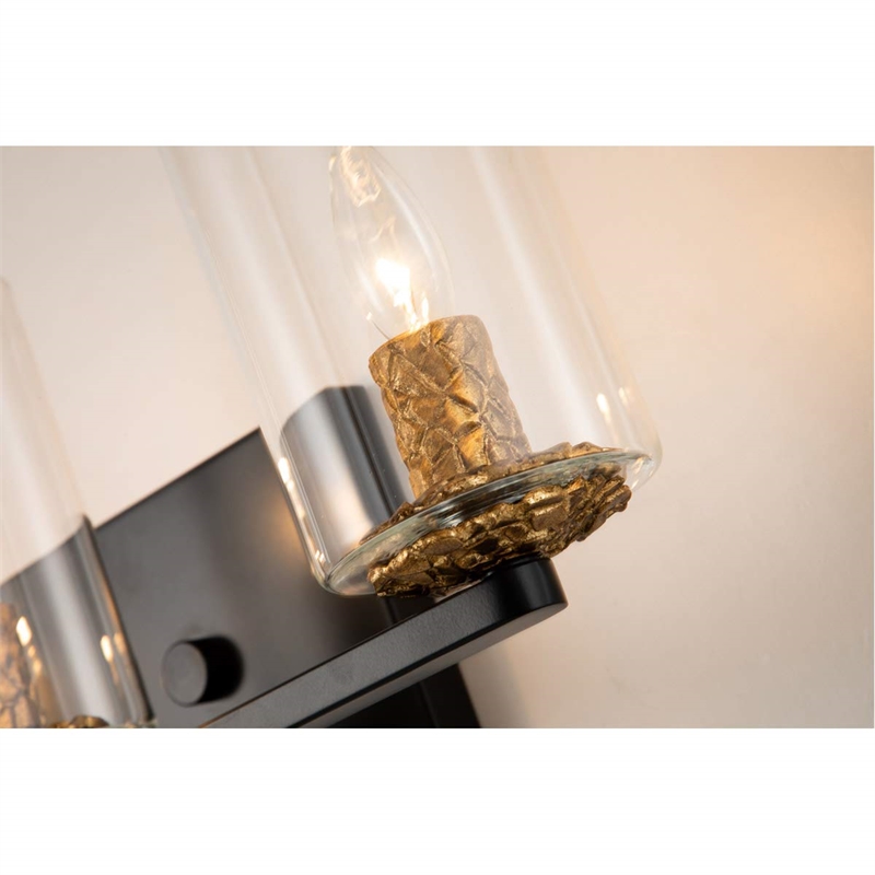 Lucas McKearn Bolivar 3-light Metal Bath Vanity Light in Matte Black