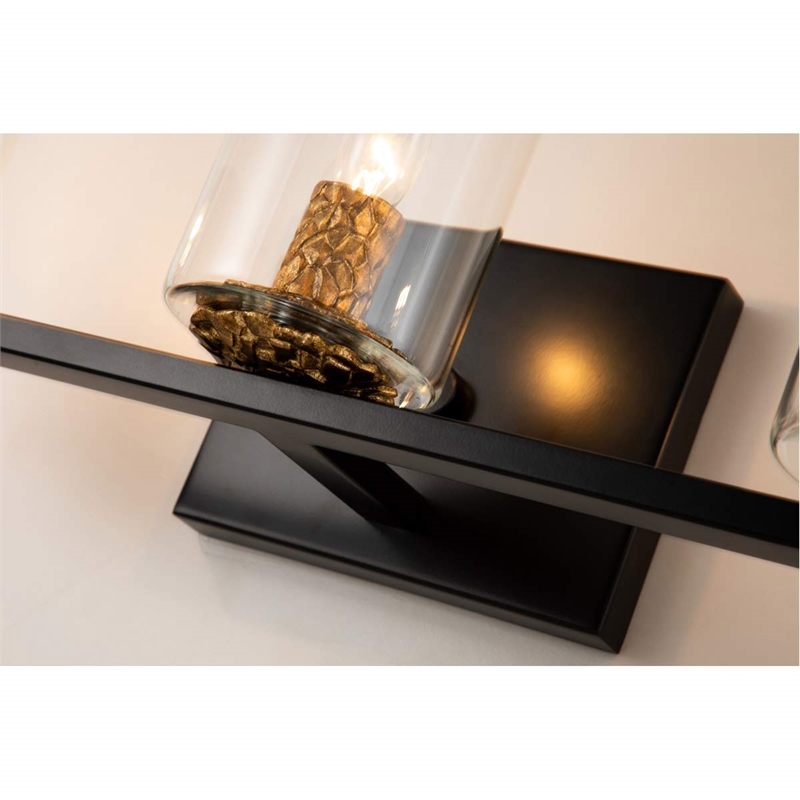 Lucas McKearn Bolivar 3-light Metal Bath Vanity Light in Matte Black