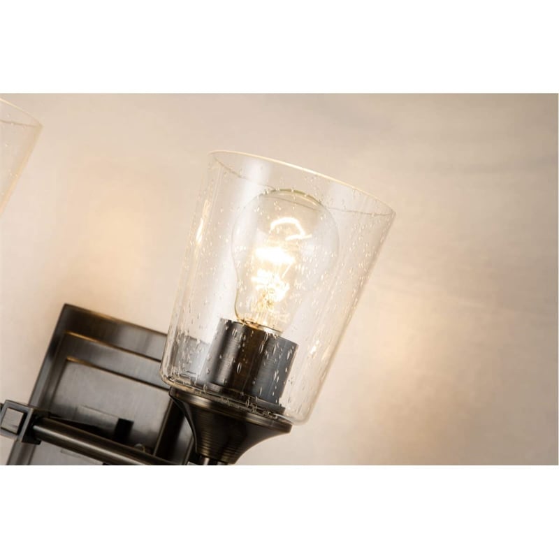 Lucas McKearn Vetiver 2-light Flame-shaped Bath Vanity Light in Dark Bronze