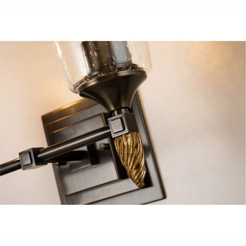 Lucas McKearn Vetiver 2-light Acorn-shaped Bath Vanity Light in Dark Bronze