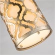 Lucas McKearn Arabella 1-light Metal Mini Pendant in Distressed Silver
