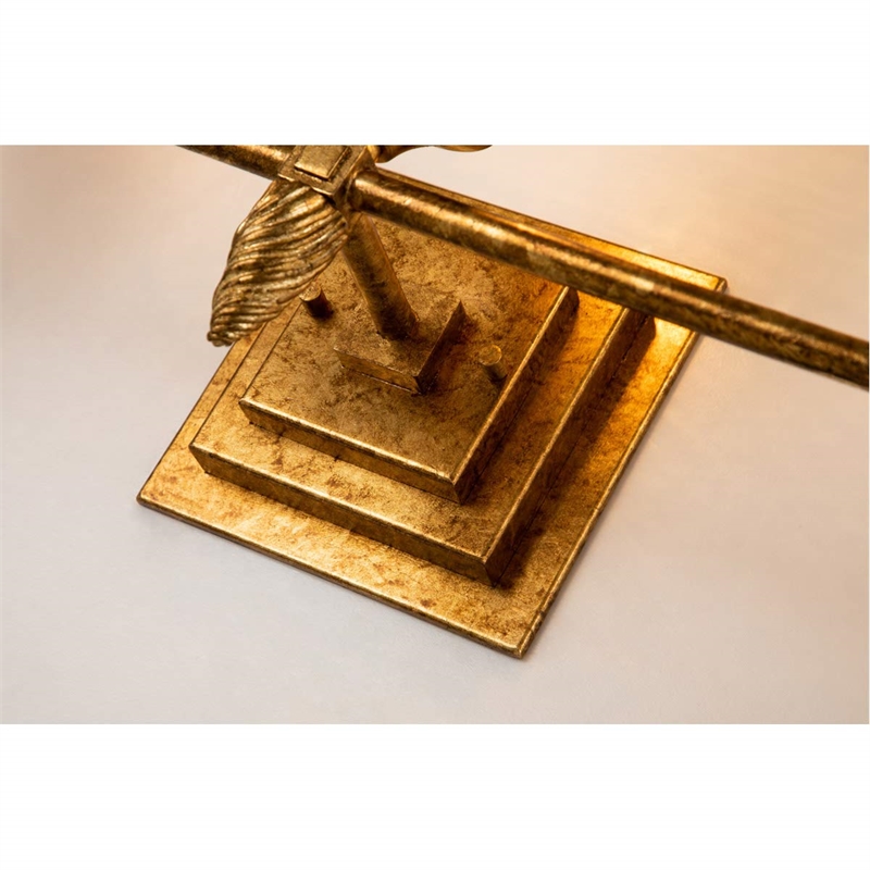 Lucas McKearn Vetiver 3-light Acorn-shaped Bath Vanity Light in Gold Leaf