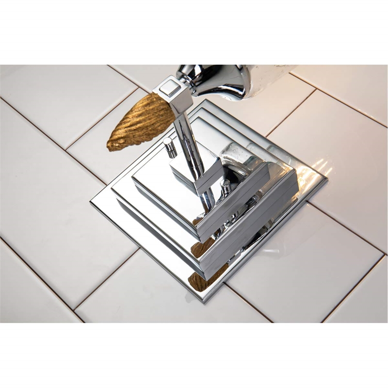 Lucas McKearn Vetiver 1-light Gold Acorn-shaped Bath Vanity Light in Chrome