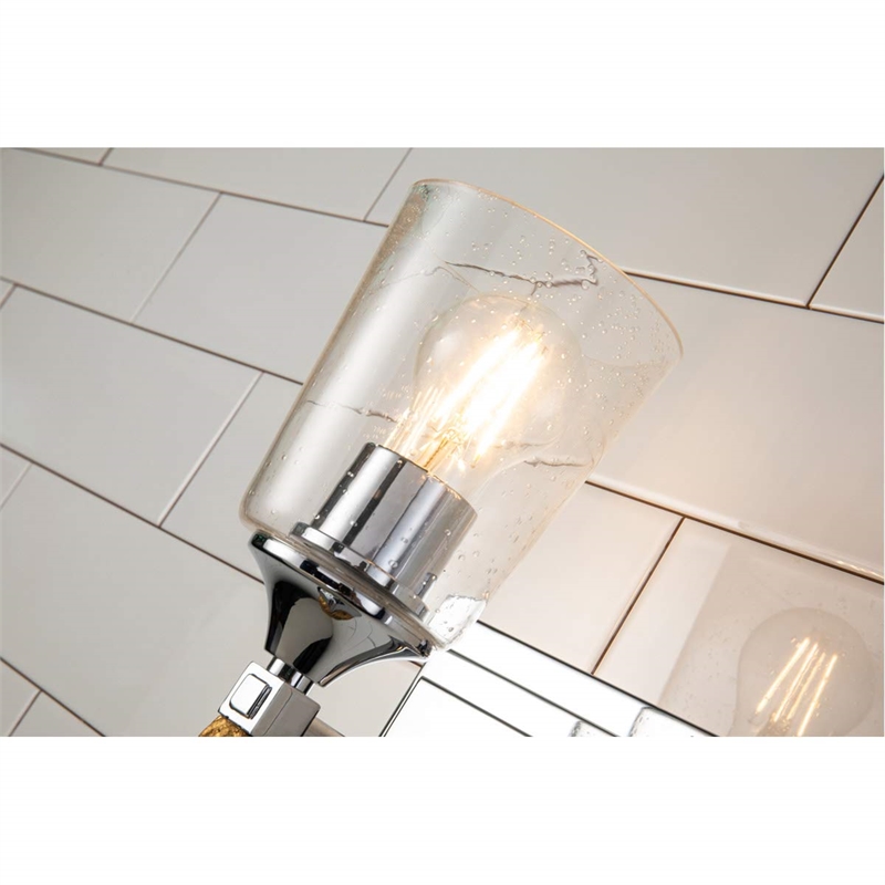 Lucas McKearn Vetiver 1-light Gold Acorn-shaped Bath Vanity Light in Chrome