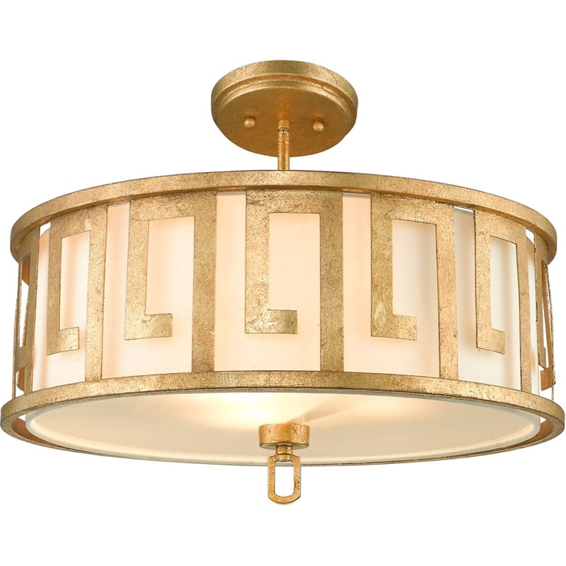 Lucas McKearn Lemuria 3-light Transitional Metal Large Pendant in Gold Leaf