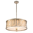 Lucas McKearn Lemuria 3-light Transitional Metal Large Pendant in Silver Leaf
