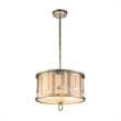 Lucas McKearn Lemuria 2-Light Transitional Metal Medium Pendant in Silver Leaf