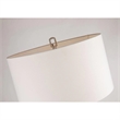 Lucas McKearn Lemuria Transitional Metal Buffet Lamp in Silver Leaf and White