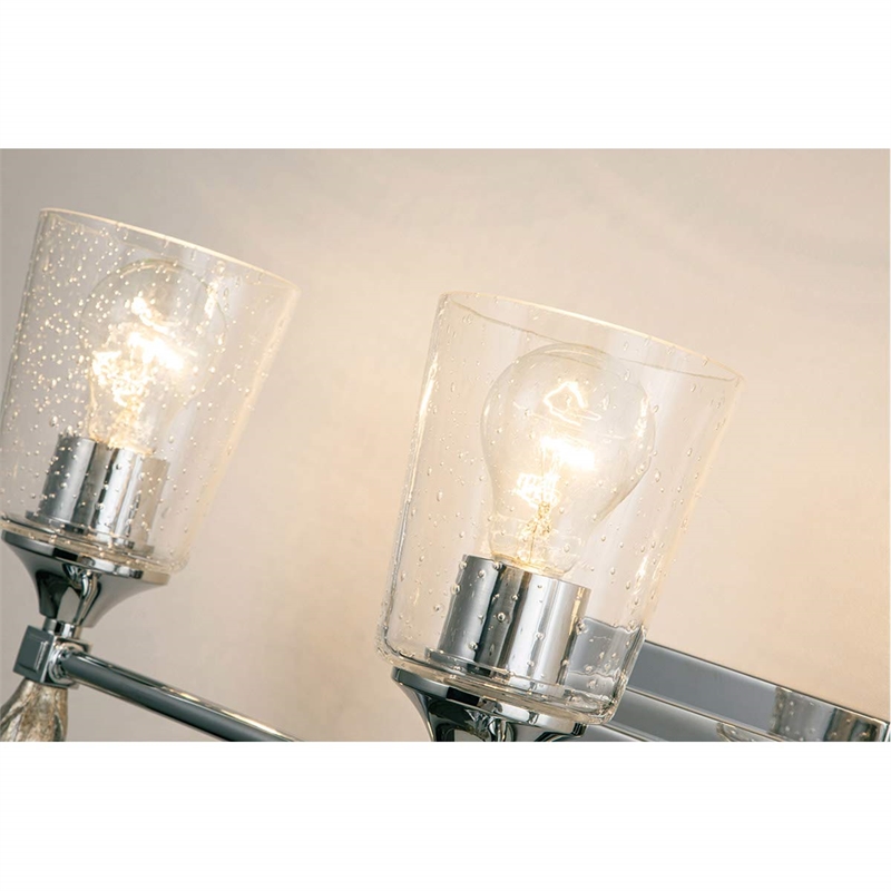 Lucas McKearn Vetiver 2-light Silver Acorn-shaped Bath Vanity Light in Chrome