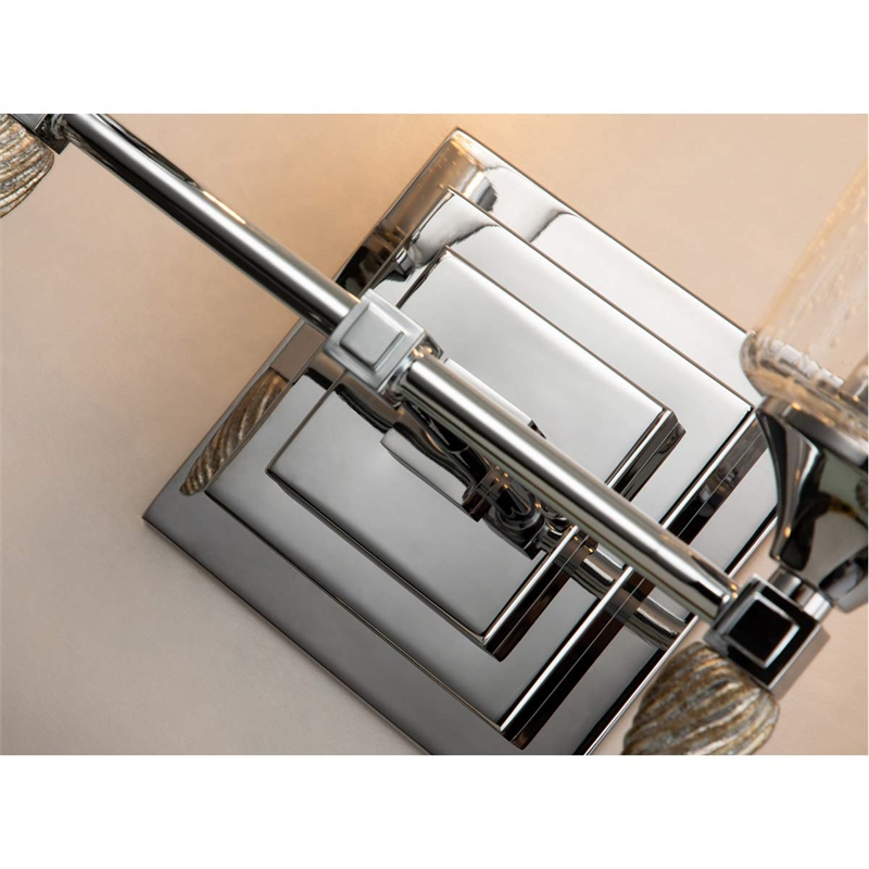 Lucas McKearn Vetiver 2-light Silver Acorn-shaped Bath Vanity Light in Chrome