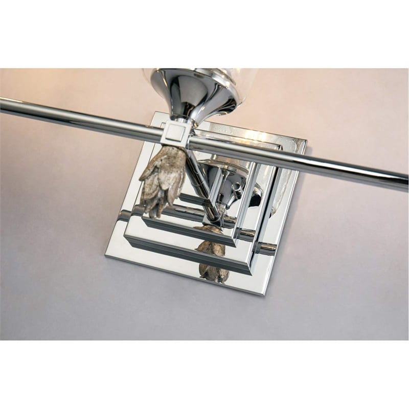 Lucas McKearn Vetiver 3-light Silver Flame-shaped Bath Vanity Light in Chrome