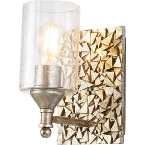 Lucas McKearn Mosaic 1-light Metal Bath Vanity Light in Antique Silver