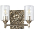 Lucas McKearn Mosaic 2-light Metal Bath Vanity Light in Antique Silver