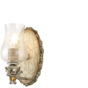 Lucas McKearn Trellis 1-light Metal Bath Vanity Light in Neutral Cream/Silver