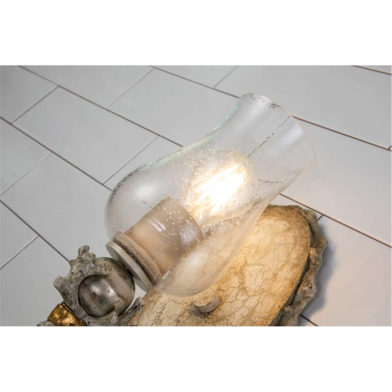 Lucas McKearn Trellis 1-light Metal Bath Vanity Light in Neutral Cream/Silver