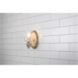 Lucas McKearn Trellis 1-light Metal Bath Vanity Light in Neutral Cream/Silver