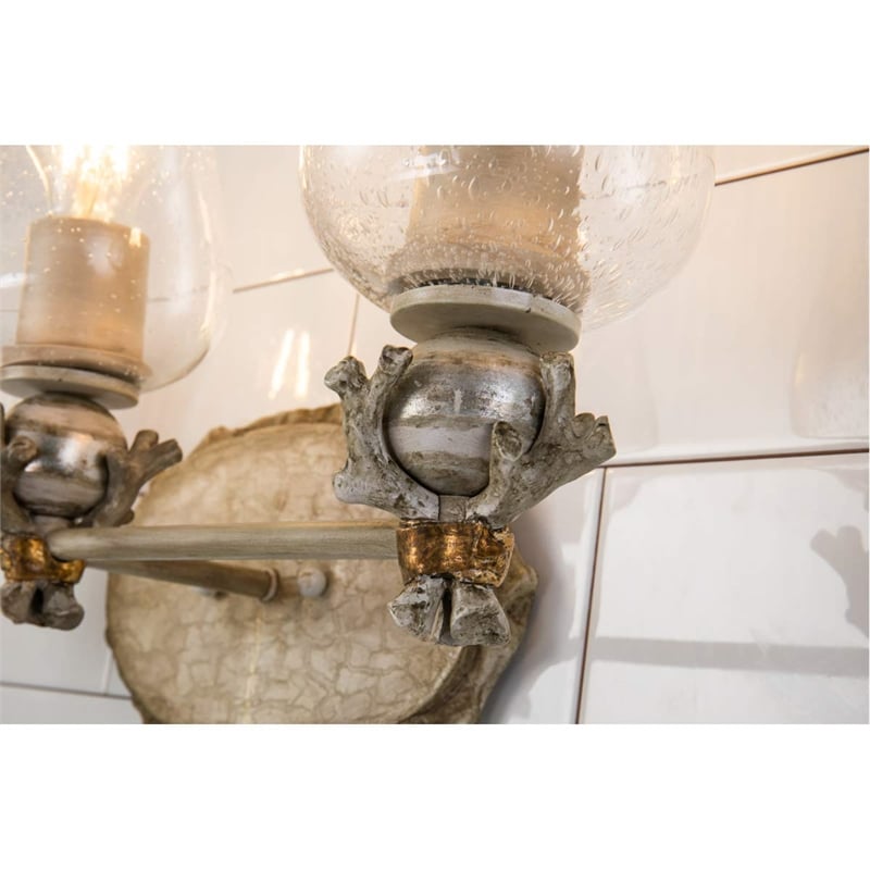 Lucas McKearn Trellis 3-light Metal Bath Vanity Light in Neutral Cream/Silver