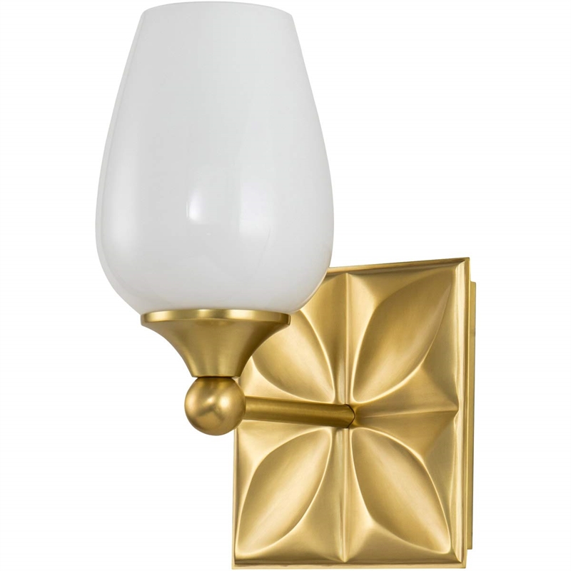 Lucas McKearn Epsilon 1-light Metal Bath Vanity Light in Aged Brass