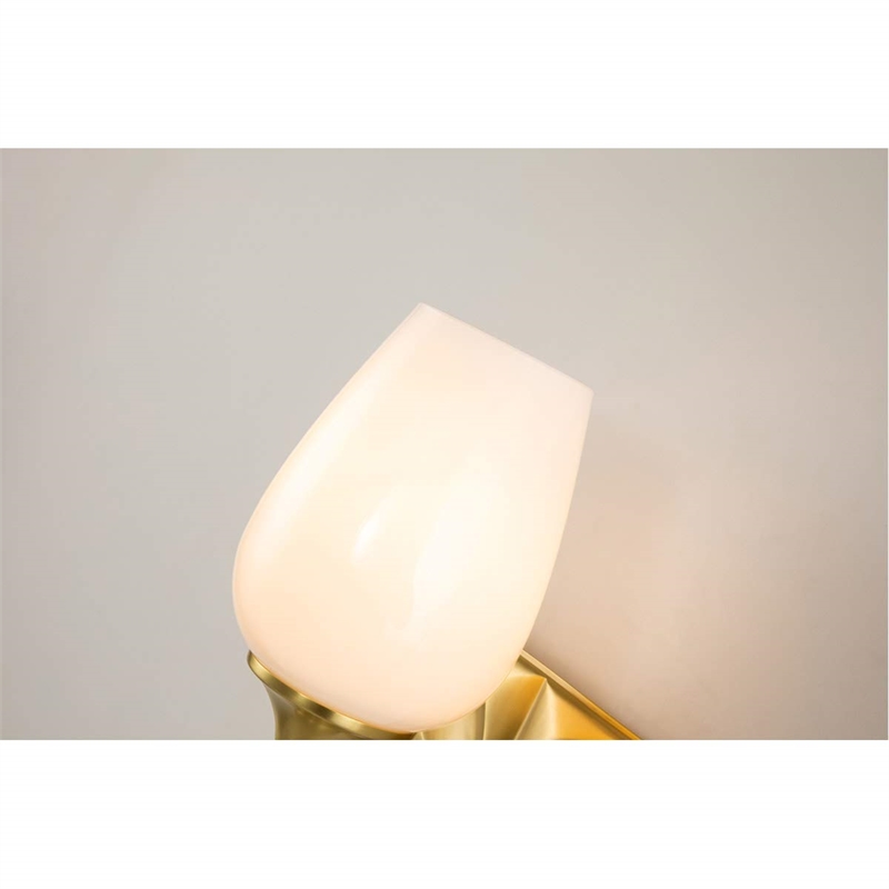 Lucas McKearn Epsilon 1-light Metal Bath Vanity Light in Aged Brass