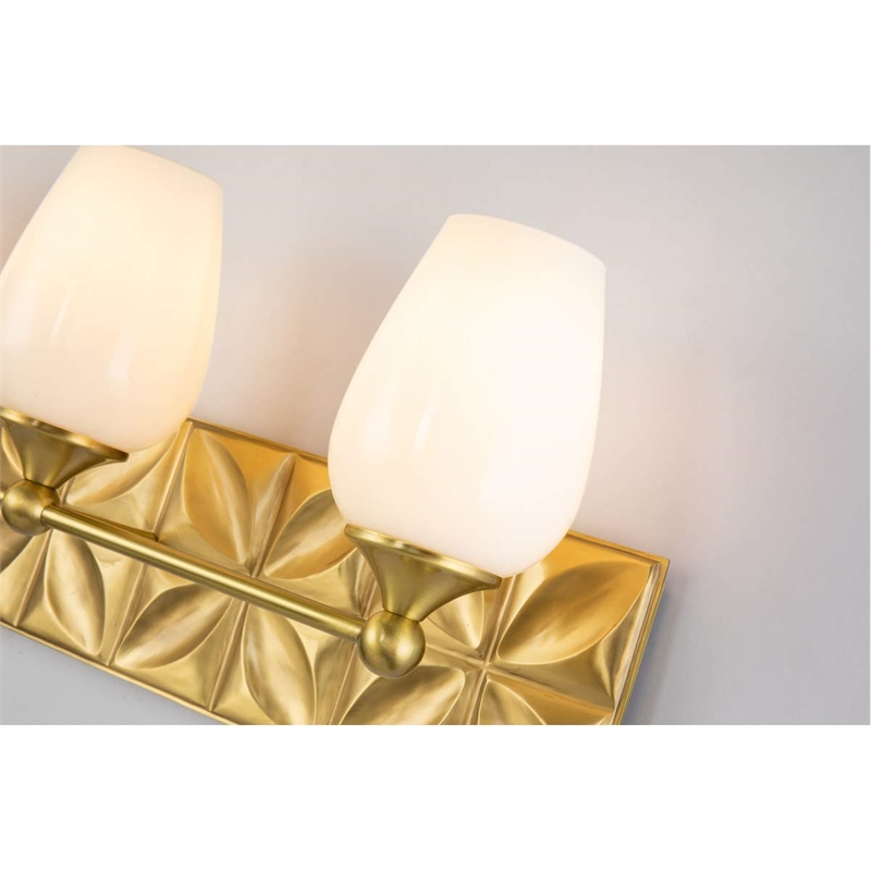 Lucas McKearn Epsilon 3-light Metal Bath Vanity Light in Aged Brass