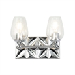 Lucas McKearn Epsilon 2-light Metal Bath Vanity Light in Polished Chrome
