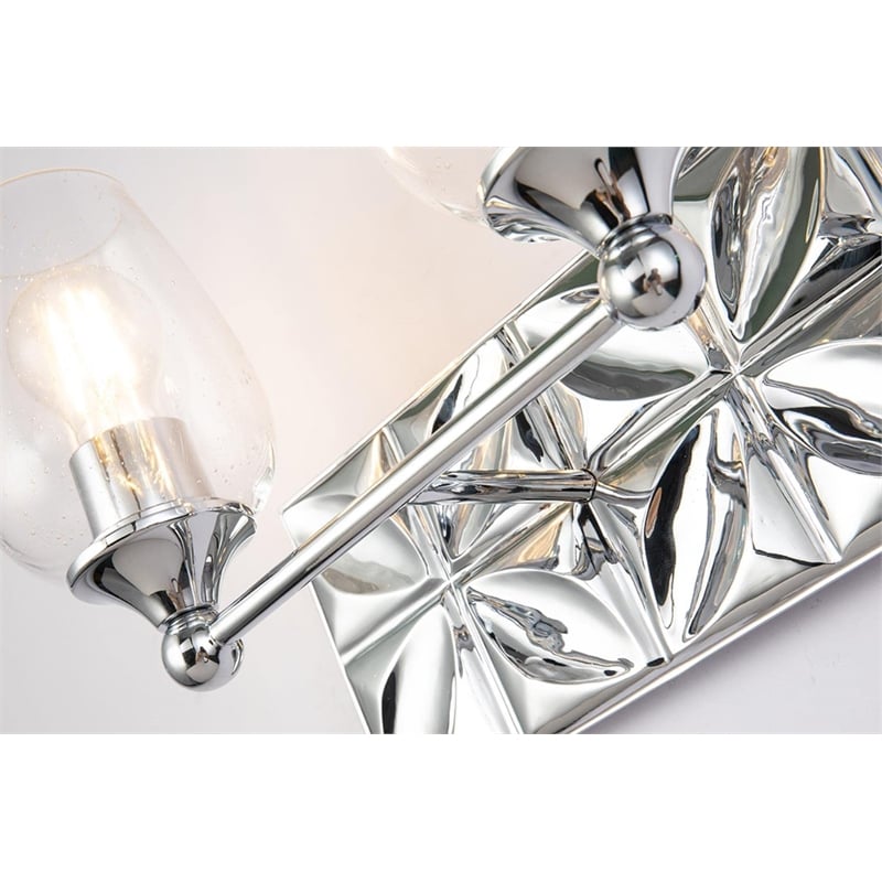 Lucas McKearn Epsilon 2-light Metal Bath Vanity Light in Polished Chrome