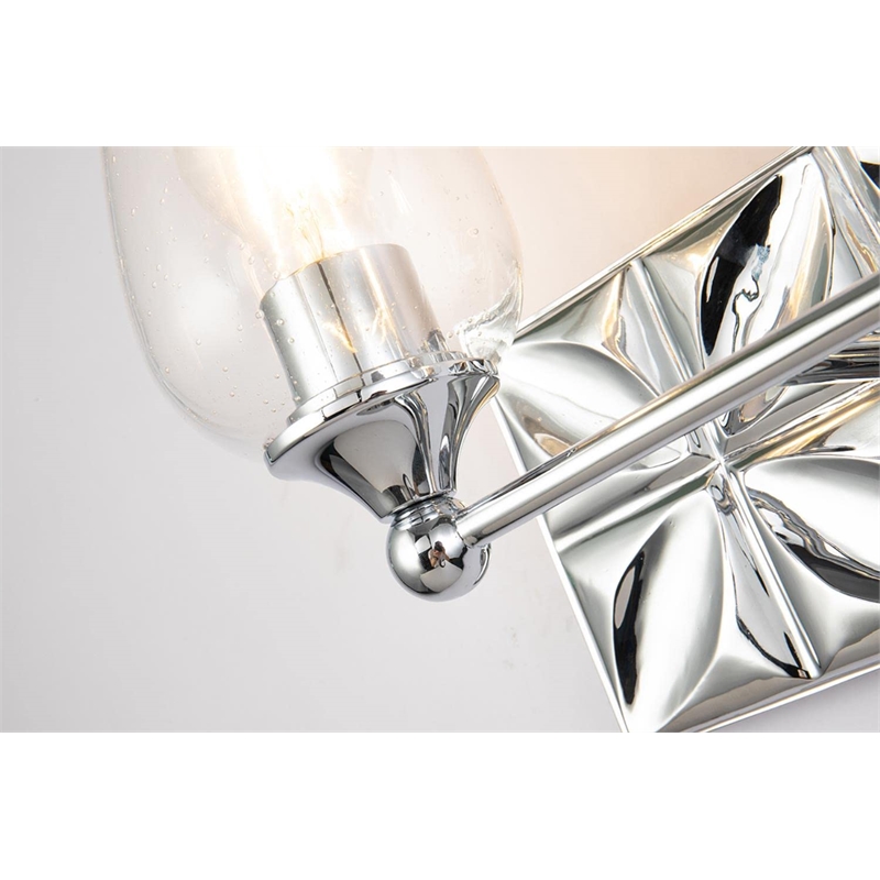 Lucas McKearn Epsilon 2-light Metal Bath Vanity Light in Polished Chrome