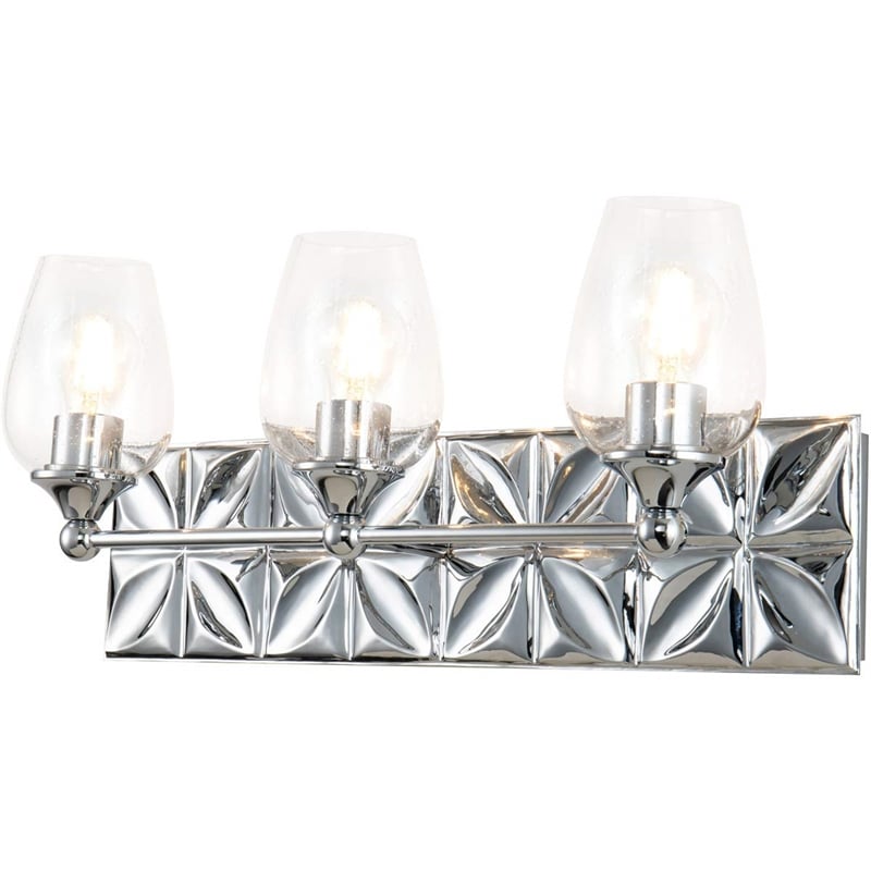 Lucas McKearn Epsilon 3-light Metal Bath Vanity Light in Polished Chrome