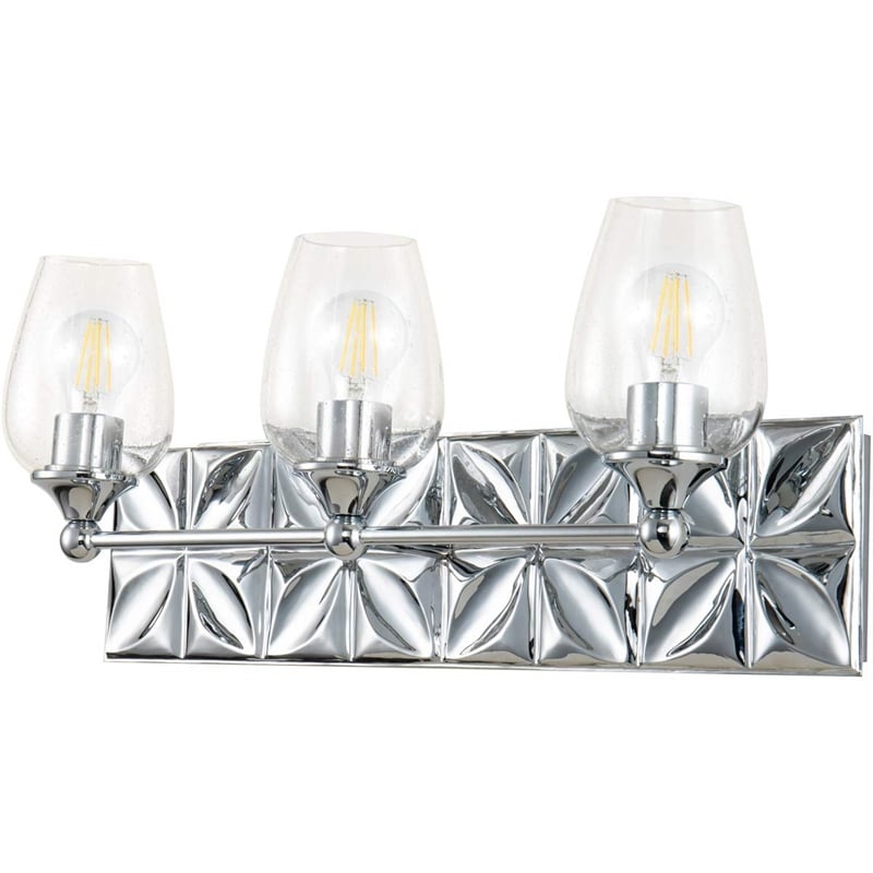 Lucas McKearn Epsilon 3-light Metal Bath Vanity Light in Polished Chrome