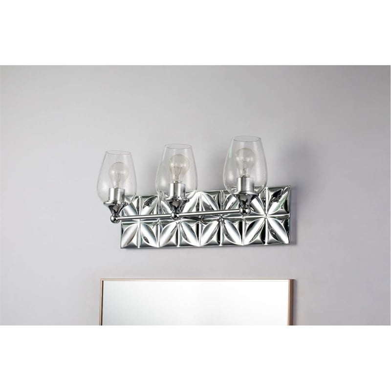 Lucas McKearn Epsilon 3-light Metal Bath Vanity Light in Polished Chrome