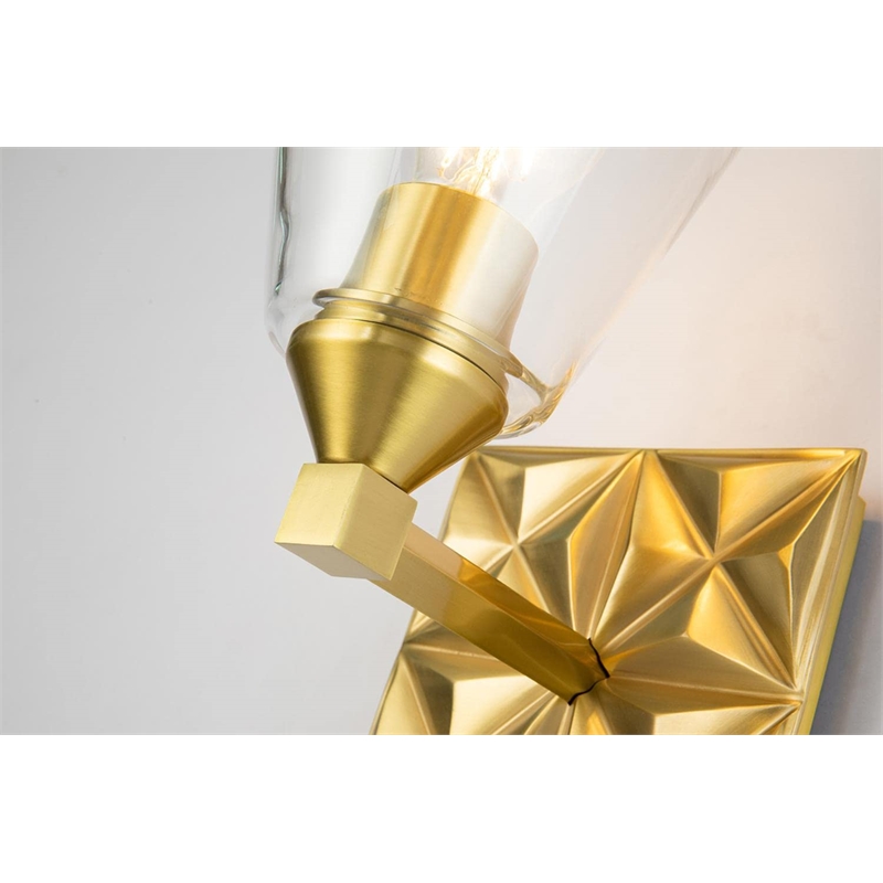 Lucas McKearn Alpha 1-light Metal Bath Vanity Light in Aged Brass