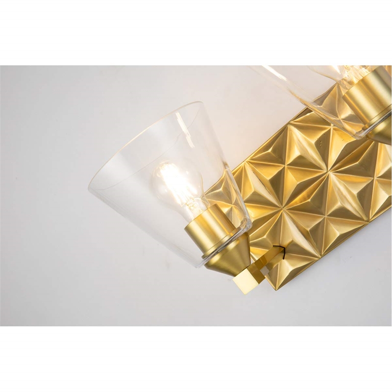 Lucas McKearn Alpha 2-light Metal Bath Vanity Light in Aged Brass