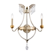 Lucas McKearn 2-Light Traditional Metal Sconce in Distressed Silver/Gold