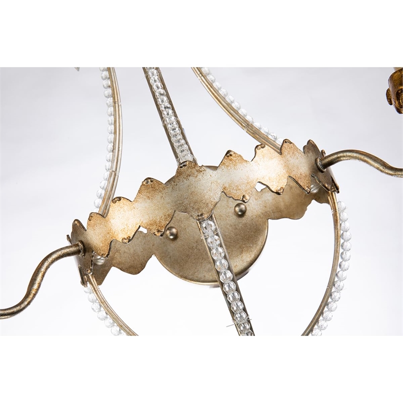 Lucas McKearn 2-Light Traditional Metal Sconce in Distressed Silver/Gold
