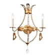 Lucas McKearn Monteleone 2-Light Metal Sconce with Crystal Beading in Gold
