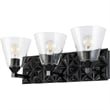 Lucas McKearn Alpha 3-light Metal Bath Vanity Light in Matte Black