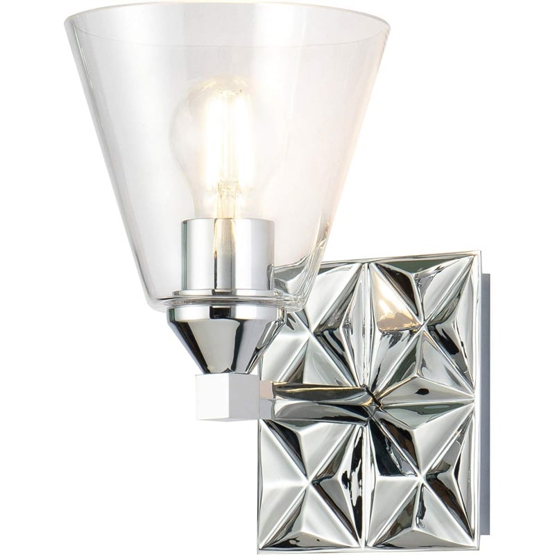 Lucas McKearn Alpha 1-light Metal Bath Vanity Light in Polished Chrome