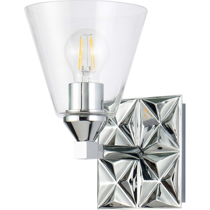 Lucas McKearn Alpha 1-light Metal Bath Vanity Light in Polished Chrome