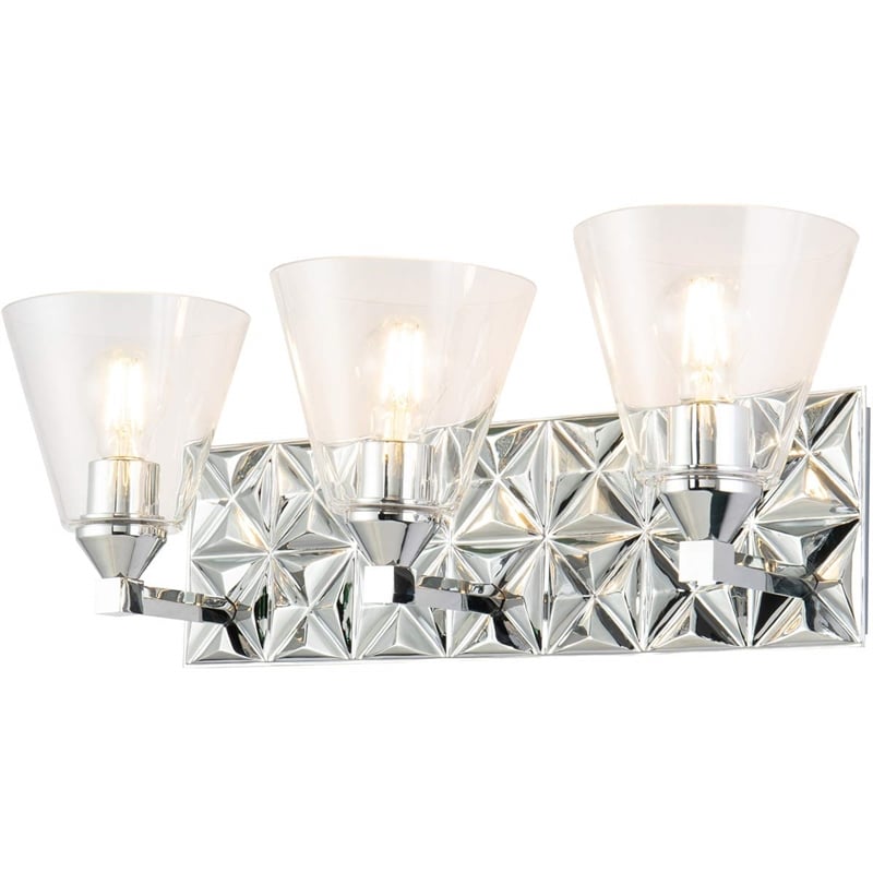 Lucas McKearn Alpha 3-light Metal Bath Vanity Light in Polished Chrome