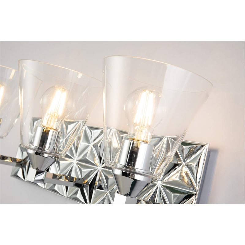 Lucas McKearn Alpha 3-light Metal Bath Vanity Light in Polished Chrome