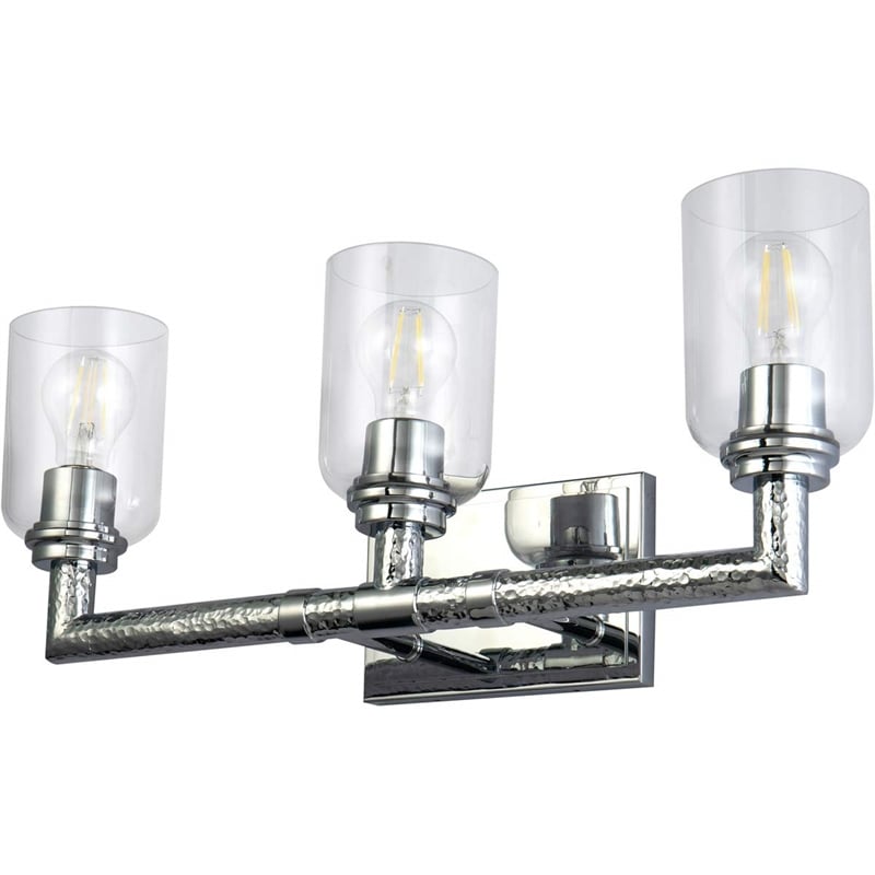 Lucas McKearn Rampart 3-light Metal Bath Vanity Light in Polished Chrome