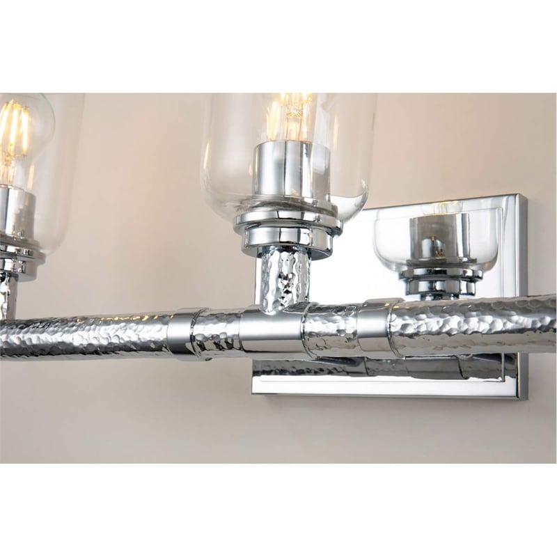 Lucas McKearn Rampart 3-light Metal Bath Vanity Light in Polished Chrome