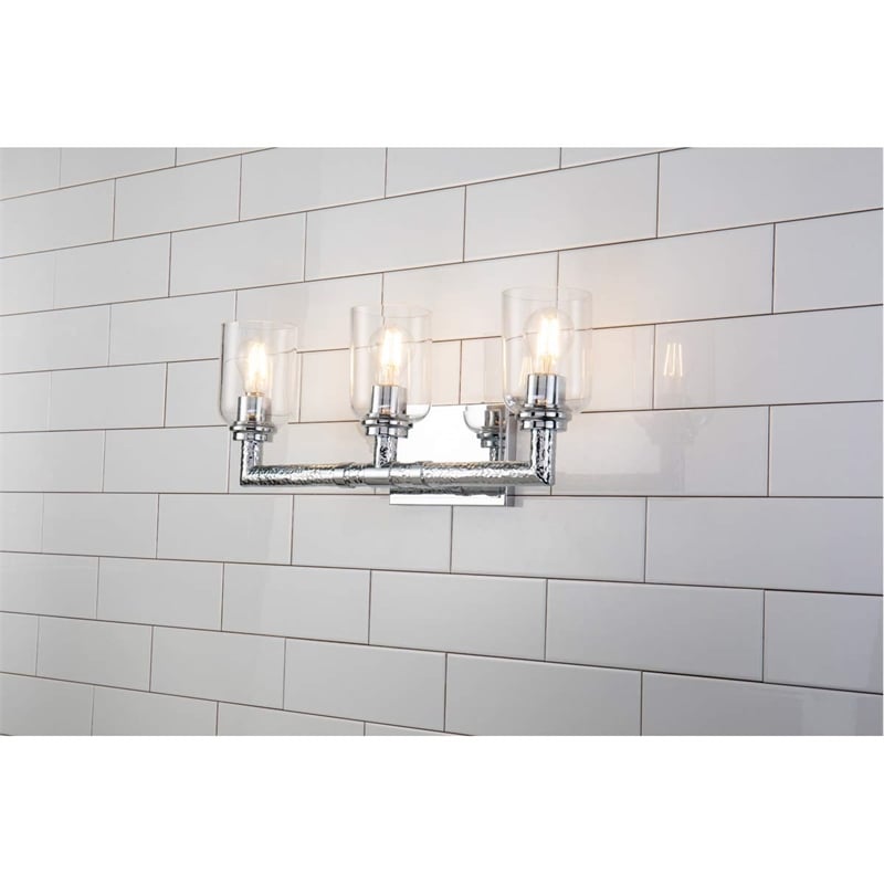 Lucas McKearn Rampart 3-light Metal Bath Vanity Light in Polished Chrome