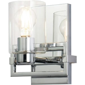 Lucas McKearn Estes 1-light Metal Bath Vanity Light in Polished Chrome